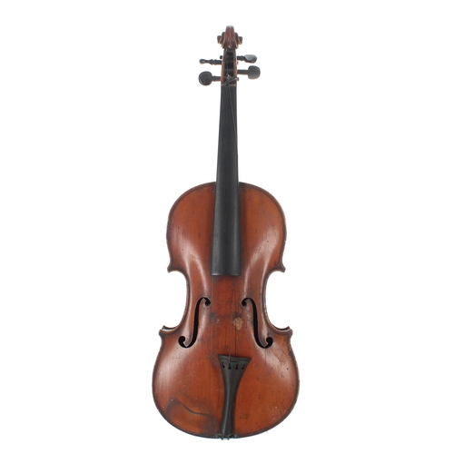 2024 - Good late 19th century French violin in need of restoration, 14 1/8