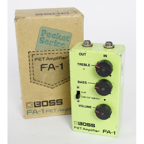 901 - Boss FA-1 FET amplifier guitar unit, with original box (missing two bass plate screws)... 