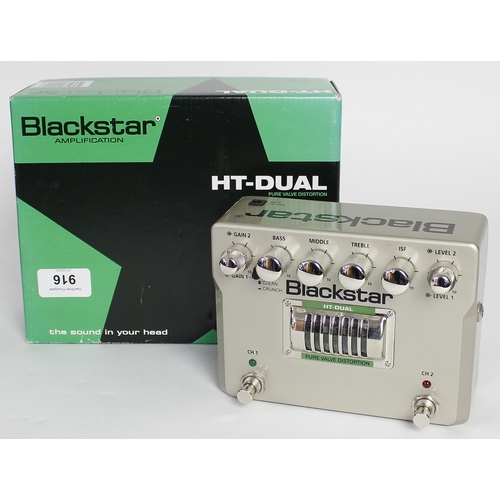 916 - Blackstar HT-Dual Pure Valve distortion guitar pedal, boxed