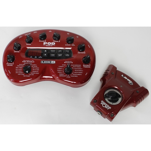 934 - Line 6 POD Version 2.0 guitar direct box; together with a Line 6 Guitar Port interface (2)... 