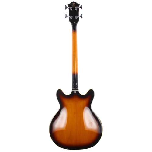 44 - DeArmond by Guild Starfire semi-hollow body bass guitar, made in Korea; Body: sunburst finish; Neck:... 