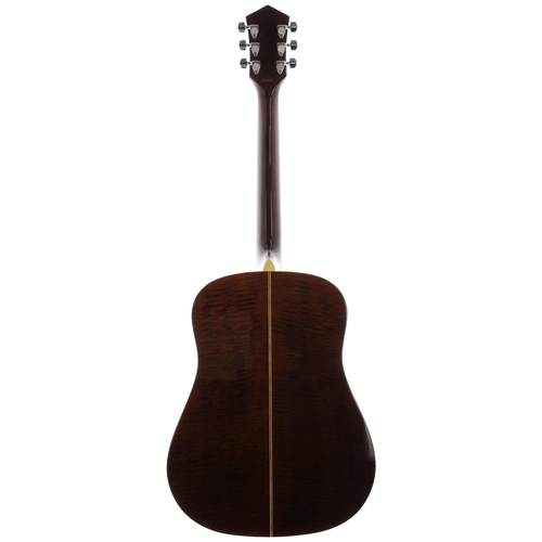 56 - Harmony Sovereign H600 TSB acoustic guitar, made in Korea; Back and sides: brown finished laminated ... 