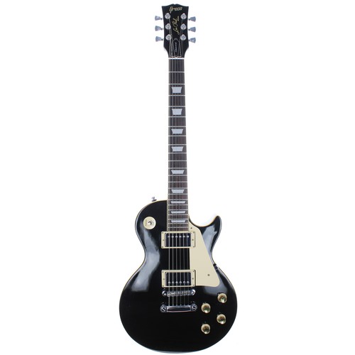 63 - 1977 Greco EG450 electric guitar, made in Japan, ser. no. L7xxxx4; Body: black finish, light surface... 