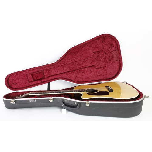 70 - 1990 Takamine FP360SC left-handed electro-acoustic guitar, made in Japan, ser. no. 90xxxxx4; Back an... 