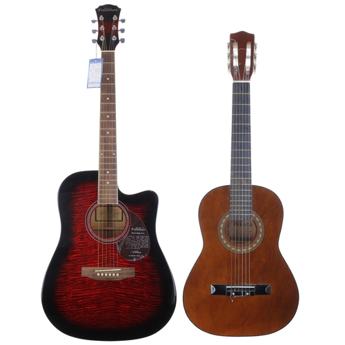 80 - Freshman FA1DEWR electro-acoustic guitar, within original shipping box; together with a Hokada small... 