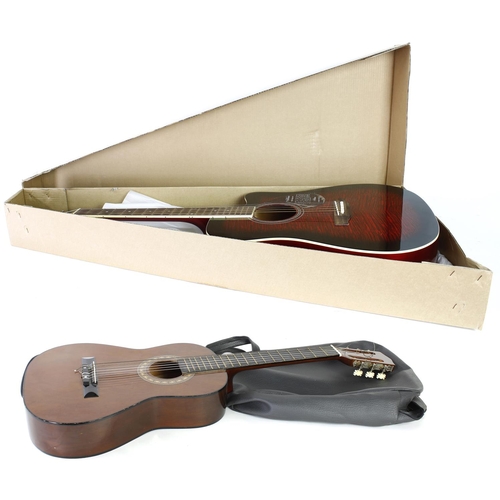 80 - Freshman FA1DEWR electro-acoustic guitar, within original shipping box; together with a Hokada small... 