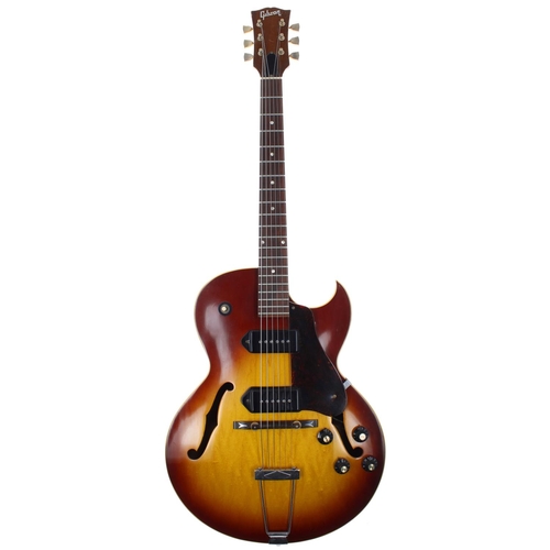 91 - 1969 Gibson ES-125 TDC hollow body electric guitar, made in USA, ser. no. 9xxxx1; Body: cherry sunbu... 