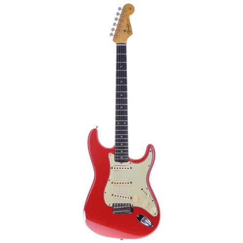 94 - 1962 Fender Stratocaster electric guitar, made in USA, ser. no. 8xxx9; Body: Fiesta red refinish, wh... 