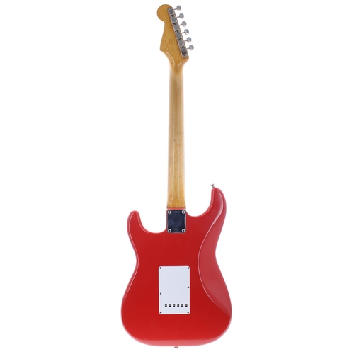 94 - 1962 Fender Stratocaster electric guitar, made in USA, ser. no. 8xxx9; Body: Fiesta red refinish, wh... 