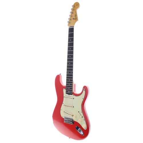 94 - 1962 Fender Stratocaster electric guitar, made in USA, ser. no. 8xxx9; Body: Fiesta red refinish, wh... 