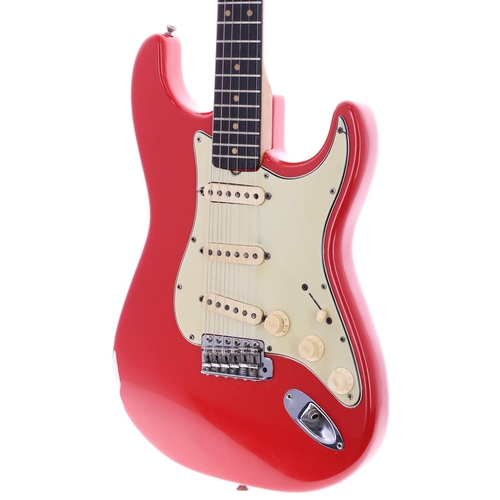 94 - 1962 Fender Stratocaster electric guitar, made in USA, ser. no. 8xxx9; Body: Fiesta red refinish, wh... 