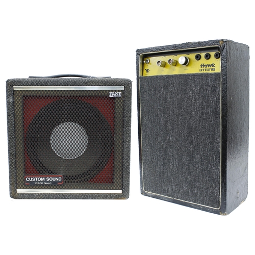 820 - Custom Sound Cub 30 reverb guitar amplifier; together with a Hawk Little 'un guitar amplifier (2)... 