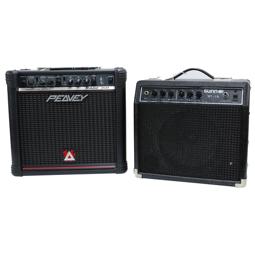 831 - Peavey Rage 158 practice guitar amplifier; together with a Sunn ST-15 guitar amplifier (2)... 