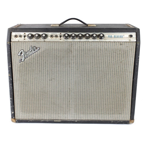 637 - Michael Chapman - 1972 Fender Pro Reverb guitar amplifier, made in USA, chassis no. A15448, working ... 