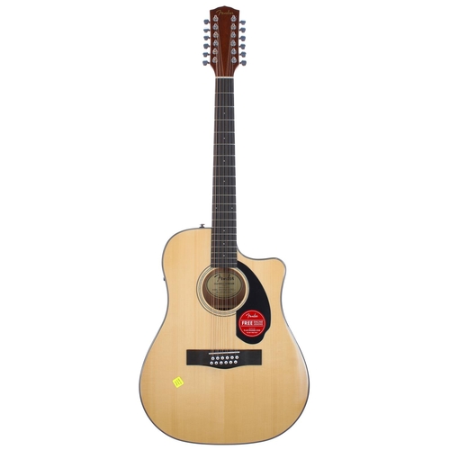 102 - 2018 Fender Classic Design Series CD-60 SCE-12/NAT twelve string electro-acoustic guitar, made in In... 