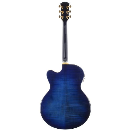 103 - Yamaha Compass Series CPX 900 UM electro-acoustic guitar, made in Taiwan; Body: trans blue finish, s... 