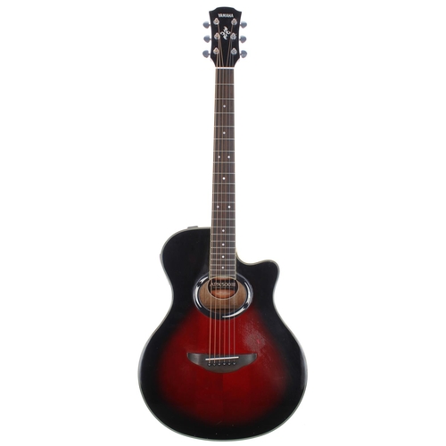 108 - Yamaha APX 500 III electro-acoustic guitar, made in China, ser. no. HKM121021; Body: red burst finis... 