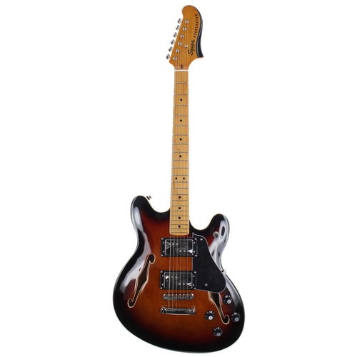 111 - 2020 Squier by Fender Starcaster semi-hollow body electric guitar, crafted in Indonesia; Body: three... 