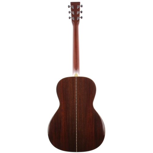 119 - 1998 Santa Cruz H acoustic guitar; Back and sides: Indian rosewood, surface buckle scratches to back... 