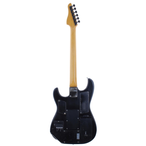 128 - 1980s Casio PG-380 electric guitar, made in Japan, ser. no. Txxxxx3; Body: black finish, dings, scuf... 