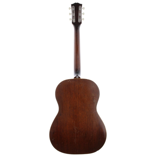 129 - 1957 Gibson LG-1 acoustic guitar, made in USA, no. Uxxx; Back and sides: mahogany, repaired hairline... 