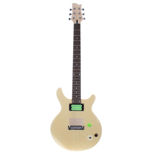 121 - Customised MD double cut electric guitar, fitted with an Ethereal humbucker neck pickup, bridge pick... 