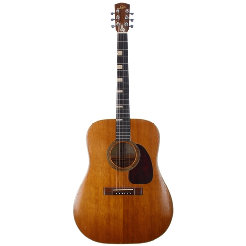 134 - 1965 Levin LT-18 acoustic guitar, made in Sweden, ser. no. 4xxxx6; Back and sides: maple, dings and ... 