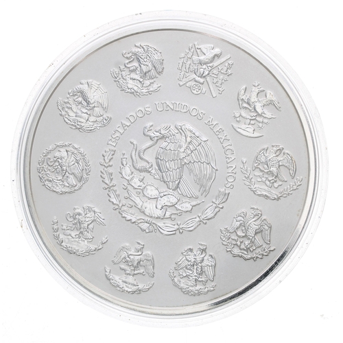 241 - Mexico Liberty One Kilo Plata Pura silver coin, 2006,.999 purity, in perspex case