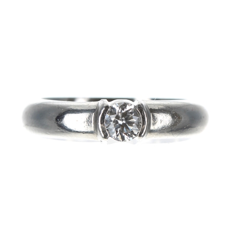 248 - Tiffany & Co. platinum 'Etoile' solitaire diamond ring, round brilliant-cut, 0.26ct, clarity VS,... 