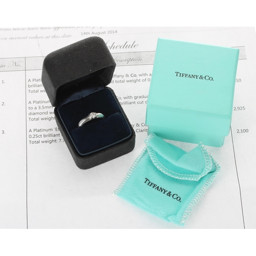 248 - Tiffany & Co. platinum 'Etoile' solitaire diamond ring, round brilliant-cut, 0.26ct, clarity VS,... 