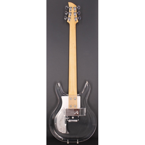 171 - 2007 Ampeg Dan Armstrong ADAG-1 Lucite electric guitar, made in Japan, ser. no. DA07060097; Body: cl... 