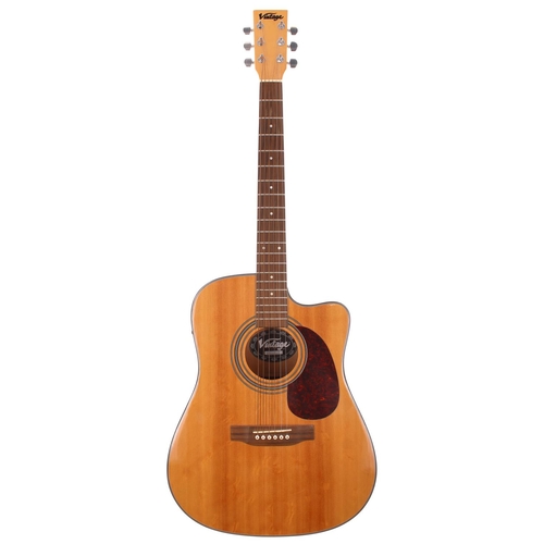 177 - Robbie Williams interest - JHS Vintage VEC500MP electro-acoustic guitar, with soft bag*Sold on behal... 