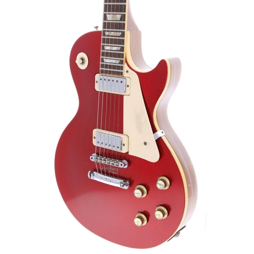 183 - Gibson Les Paul Deluxe electric guitar, made in USA, circa 1972, ser. no. 6xxxx6; Body: red sparkle ... 