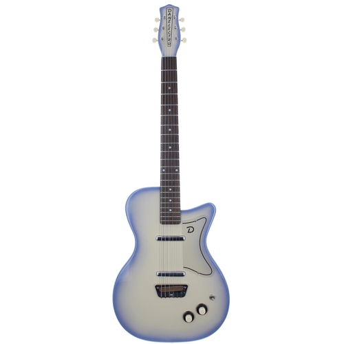 184 - Danelectro '56 electric guitar, made in Korea; Body: blue burst finish; Neck: good; Fretboard: good;... 