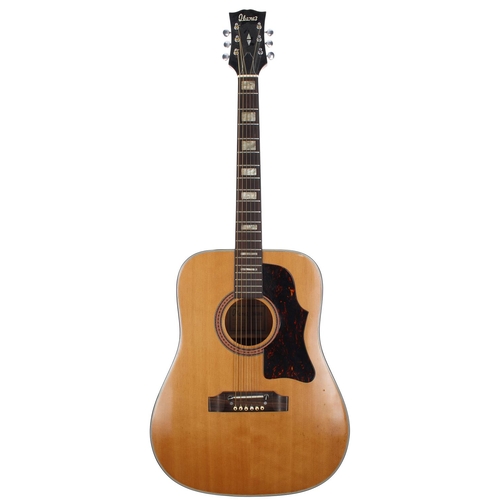 185 - 1970s Ibanez Concord 615 acoustic guitar; Back and sides: laminated mahogany; Top: natural spruce; N... 