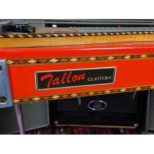 182 - Tallon Custom double ten pedal steel guitar, with eight pedals and four knee levers