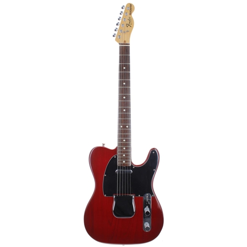 191 - 1981 Fender Telecaster electric guitar, made in USA, ser. no. S8xxxx4; Body: wine red finish, a few ... 