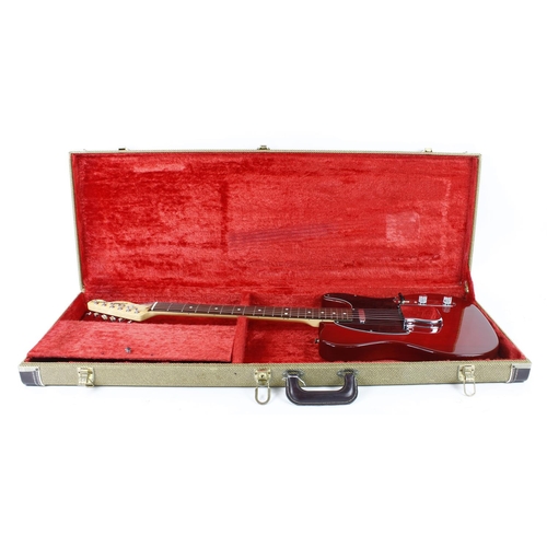 191 - 1981 Fender Telecaster electric guitar, made in USA, ser. no. S8xxxx4; Body: wine red finish, a few ... 