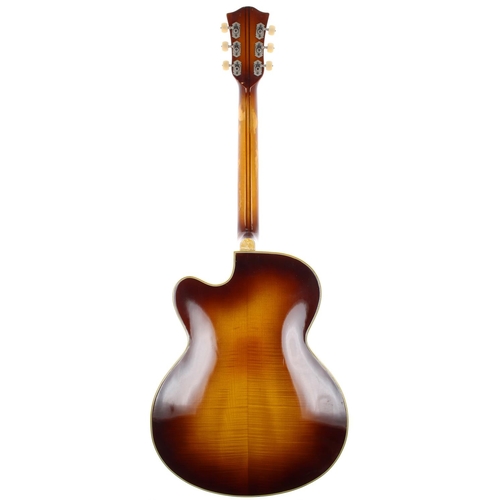 194 - 1965 Hofner President acoustic archtop guitar, made in Germany, ser. no. 8xx2; Body: brunette finish... 