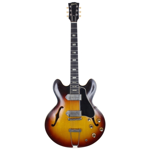 195 - Gibson ES-330 hollow body electric guitar, made in USA, circa 1964, ser. no. 1xxxx7; Body: sunburst ... 