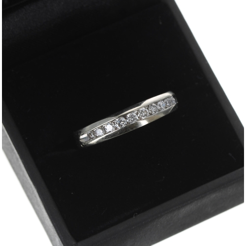 227 - 14ct white gold diamond half eternity ring, set with ten round brilliant-cut diamonds, 0.40ct approx... 