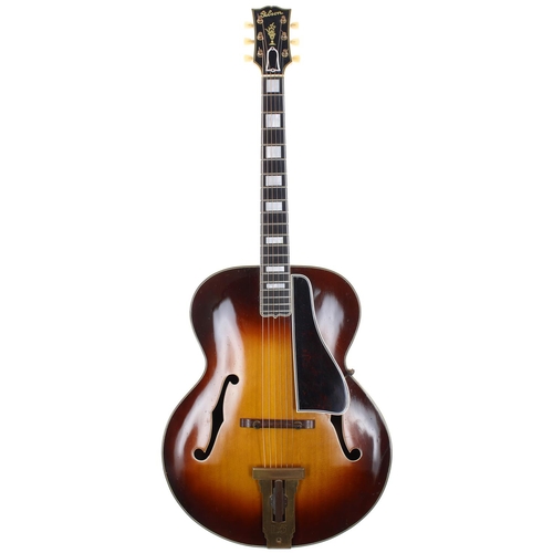 202 - 1946 Gibson L-5 archtop guitar, made in USA, ser. no. 9xxx5; Body: sunburst finished maple back and ... 