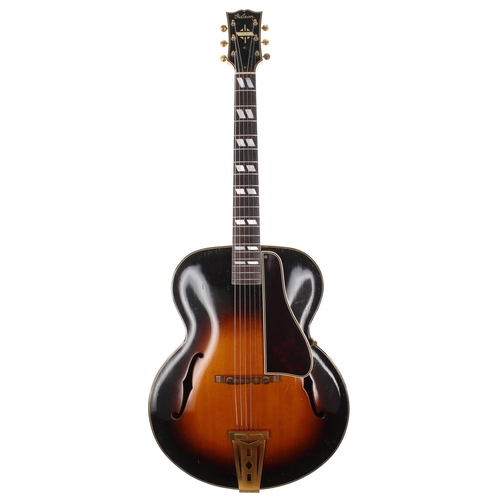 203 - 1935 Gibson L-12 archtop guitar, made in USA, ser. no. 9xxx0; Body: sunburst finish, rubbing to edge... 