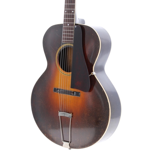 204 - Early 1930s Gibson L-4 archtop guitar, made in USA; Body: sunburst finished top, brown finished mapl... 