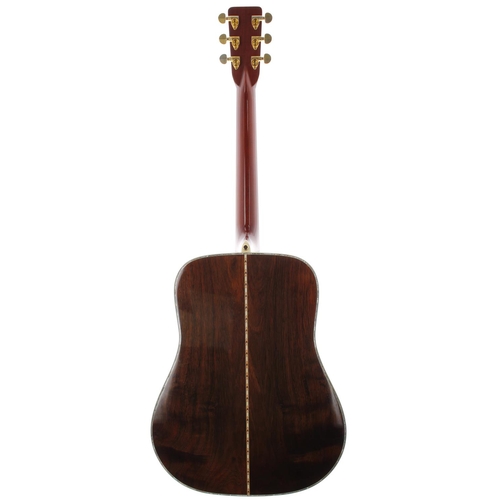 212 - 1978 K. Yairi DY96 acoustic guitar, made in Japan, ser. no. 1xxx0; Back and sides: Bolivian rosewood... 