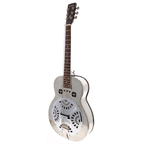 217 - 1930s Dobro M14 Leader round neck resonator guitar, made in USA, ser. no. M1xxx; Body: nickel plated... 