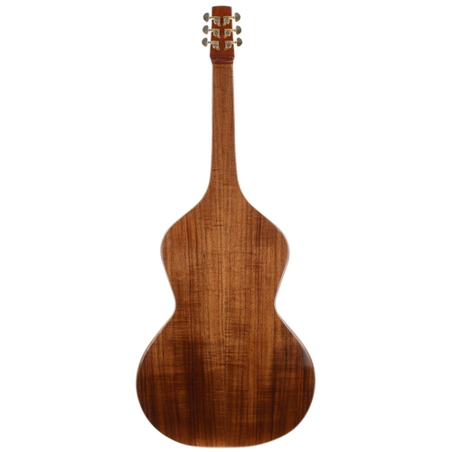 218 - 2006 Celtic Cross Baritone Weissenborn copy acoustic guitar, made in Canada, ser. no. 2x7; Body: koa... 