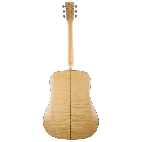 227 - Antoria Folk Model 699 acoustic guitar; Back and sides: natural maple, a few surface dings and marks... 