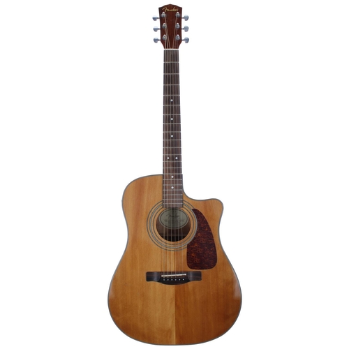 229 - Fender CD-140 SCE electro-acoustic guitar, made in China, natural finish, Fender gig bag... 