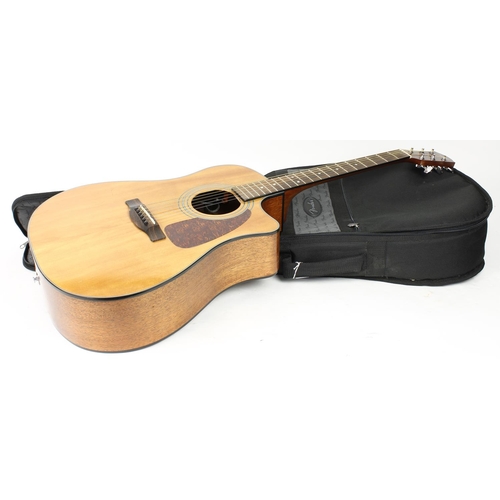 229 - Fender CD-140 SCE electro-acoustic guitar, made in China, natural finish, Fender gig bag... 